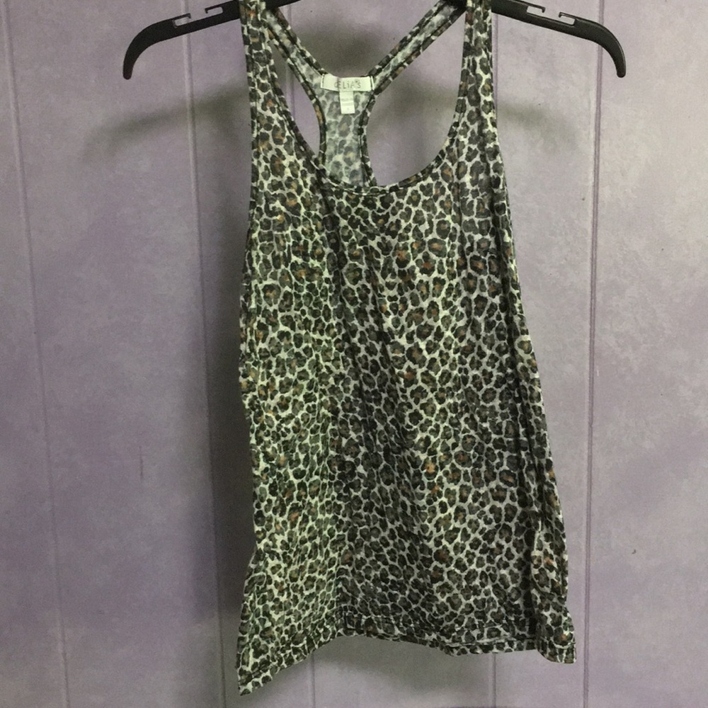 Leopard print Razorback tank